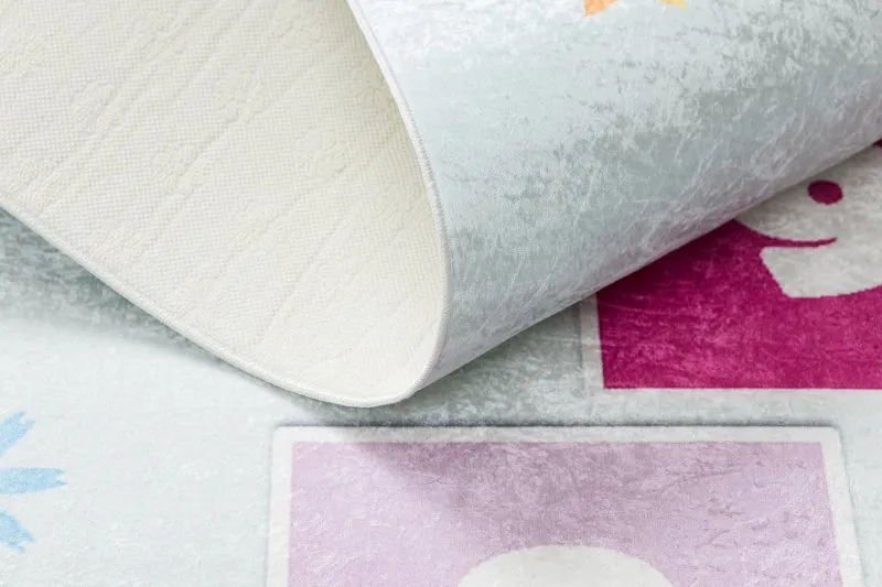 BAMBINO 1075 Waschteppich Himmel, Zahlen für Kinder Anti-Rutsch - grün