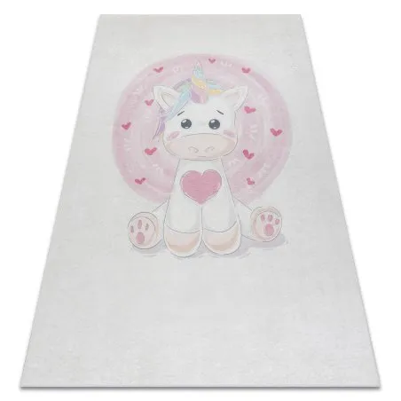 BAMBINO 1128 Waschteppich Einhorn für Kinder Anti-Rutsch - creme