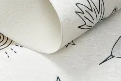 BAMBINO 1278 Waschteppich Weltraum, Rakete für Kinder Anti-Rutsch - creme