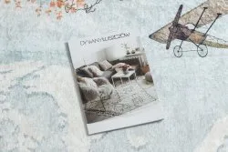 BAMBINO 1163 Waschteppich Weltkarte, welt für Kinder Anti-Rutsch - blau