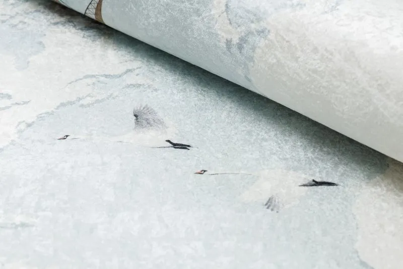BAMBINO 1163 Waschteppich Weltkarte, welt für Kinder Anti-Rutsch - blau