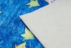 BAMBINO 2265 Waschteppich Weltraum, Rakete für Kinder Anti-Rutsch - blau