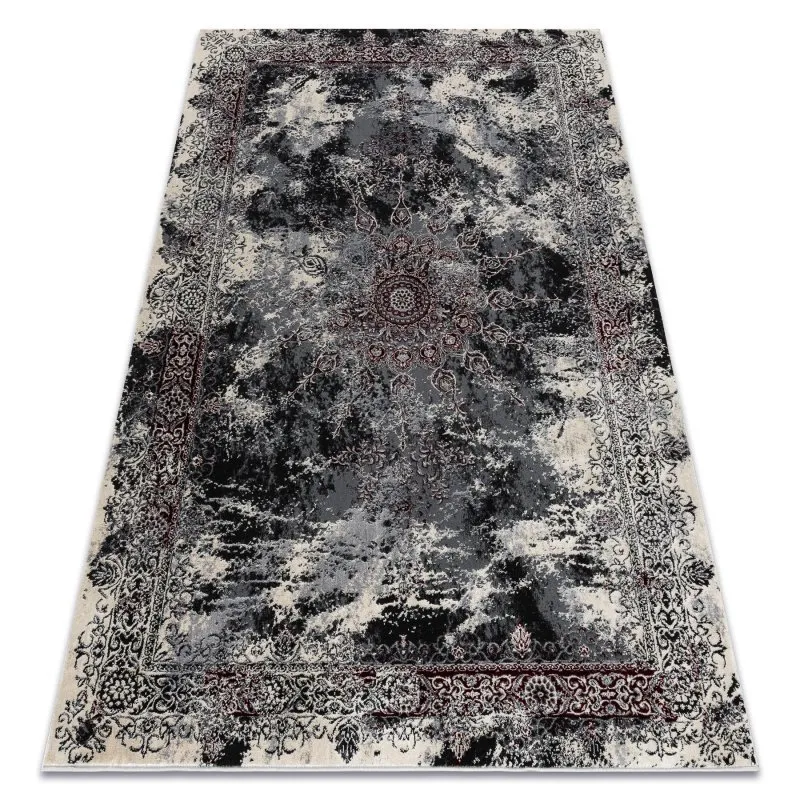Modern VINCI 1407 Teppich Rosette vintage - Strukturell elfenbein / Anthrazit