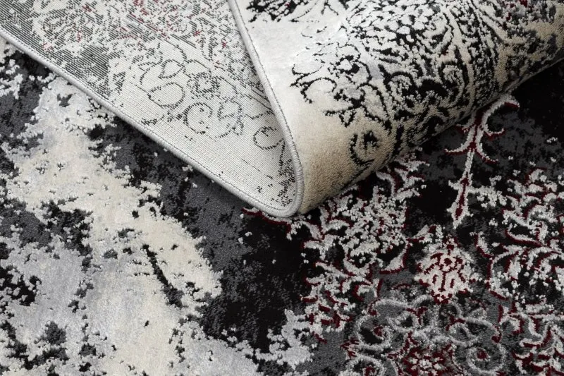 Modern VINCI 1407 Teppich Rosette vintage - Strukturell elfenbein / Anthrazit