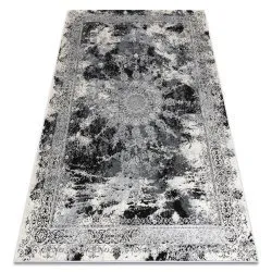Modern VINCI Teppich Rosette vintage - Strukturell elfenbein / grau