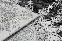 Modern VINCI 1407 Teppich Rosette vintage - Strukturell elfenbein / grau