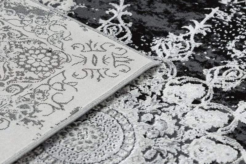 Modern VINCI 1407 Teppich Rosette vintage - Strukturell elfenbein / grau