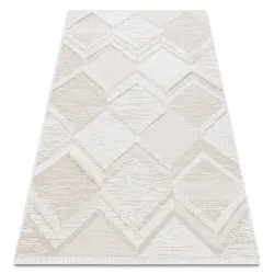 Teppich ÖKO SISAL MOROC Rauten, Zickzack, boho Franse - strukturell beige / creme