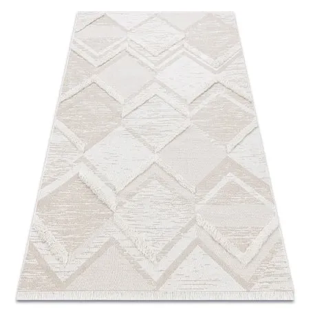 Teppich ÖKO SISAL MOROC 22314 Rauten, Zickzack, boho Franse - strukturell beige / creme