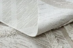 Teppich ÖKO SISAL MOROC 22314 Rauten, Zickzack, boho Franse - strukturell beige / creme