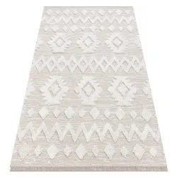 Teppich ÖKO SISAL MOROC Rauten boho Franse - strukturell beige / creme