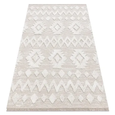 Teppich ÖKO SISAL MOROC 22319 Rauten boho Franse - strukturell beige / creme