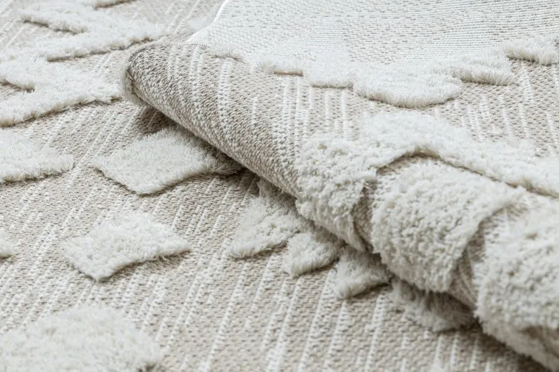 Teppich ÖKO SISAL MOROC 22319 Rauten boho Franse - strukturell beige / creme