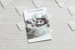 Teppich ÖKO SISAL MOROC 22321 Dreiecke, Zickzack boho Franse - strukturell beige / creme