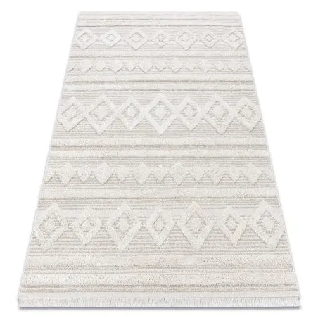 Teppich ÖKO SISAL MOROC 22322 Rauten, Linien, boho Franse - strukturell beige / creme
