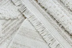 Teppich ÖKO SISAL MOROC 22322 Rauten, Linien, boho Franse - strukturell beige / creme