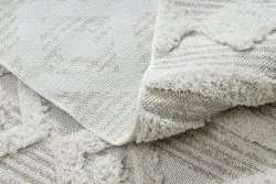 Teppich ÖKO SISAL MOROC 22322 Rauten, Linien, boho Franse - strukturell beige / creme