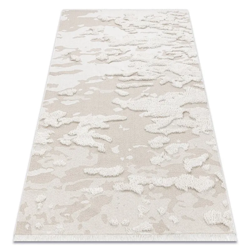 Teppich ÖKO SISAL MOROC 22331 Abstraktion boho Franse - strukturell beige / creme
