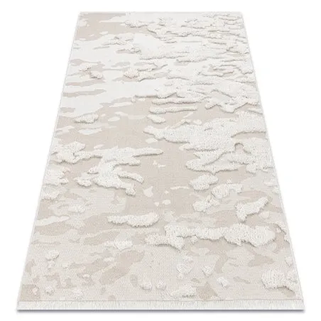Teppich ÖKO SISAL MOROC 22331 Abstraktion boho Franse - strukturell beige / creme
