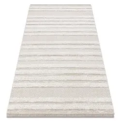 Teppich ÖKO SISAL MOROC Zickzack, Linien boho Franse - strukturell beige / creme
