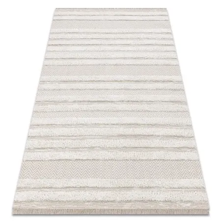 Teppich ÖKO SISAL MOROC 22329 Zickzack, Linien boho Franse - strukturell beige / creme