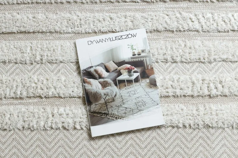 Teppich ÖKO SISAL MOROC 22329 Zickzack, Linien boho Franse - strukturell beige / creme