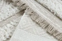 Teppich ÖKO SISAL MOROC 22329 Zickzack, Linien boho Franse - strukturell beige / creme