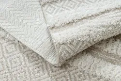 Teppich ÖKO SISAL MOROC 22329 Zickzack, Linien boho Franse - strukturell beige / creme