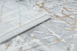 Teppich ACRYL ELITRA 9964 Gitter vintage grau / gelb 