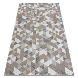 Teppich CASA ÖKO SISAL Boho Dreiecke sahne / taupe