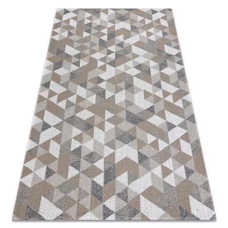 Teppich CASA ÖKO SISAL Boho Dreiecke 2816 sahne / taupe