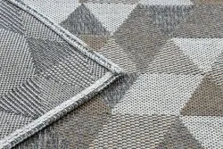 Teppich CASA ÖKO SISAL Boho Dreiecke 2816 sahne / taupe