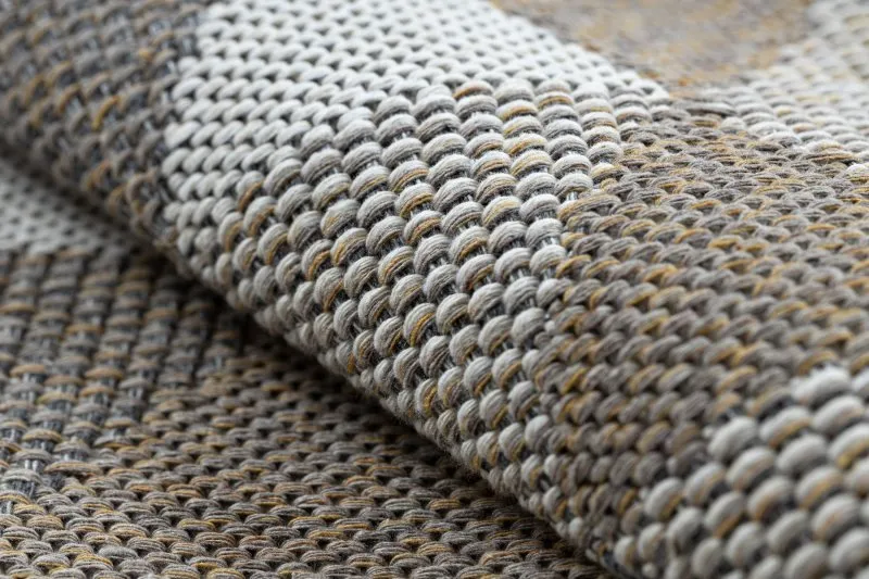 Teppich CASA ÖKO SISAL Boho Dreiecke 2816 sahne / taupe