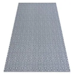 Teppich CASA ÖKO SISAL Boho Diamanten dunkelblau / sahne