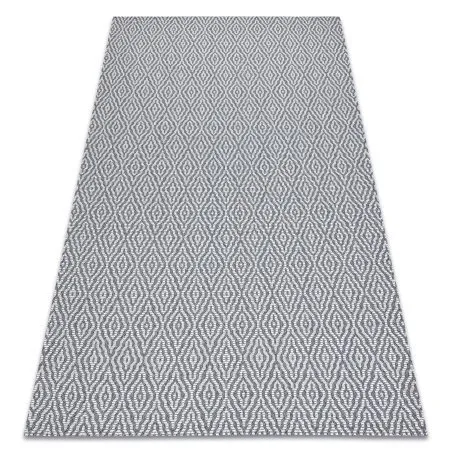 Teppich CASA ÖKO SISAL Boho Diamanten 22084 Anthrazit / sahne
