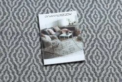 Teppich CASA ÖKO SISAL Boho Diamanten 22084 Anthrazit / sahne