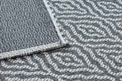 Teppich CASA ÖKO SISAL Boho Diamanten 22084 Anthrazit / sahne
