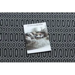 Teppich CASA ÖKO SISAL Boho Augen 22075 schwarz / grau