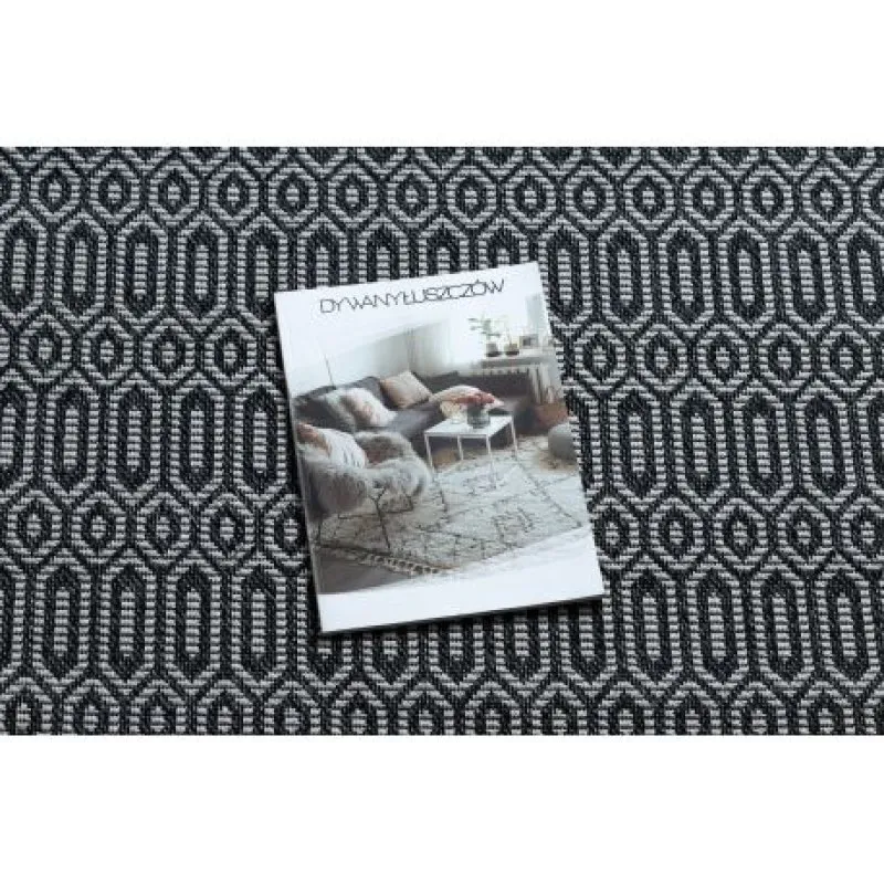 Teppich CASA ÖKO SISAL Boho Augen 22075 schwarz / grau