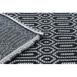 Teppich CASA ÖKO SISAL Boho Augen 22075 schwarz / grau