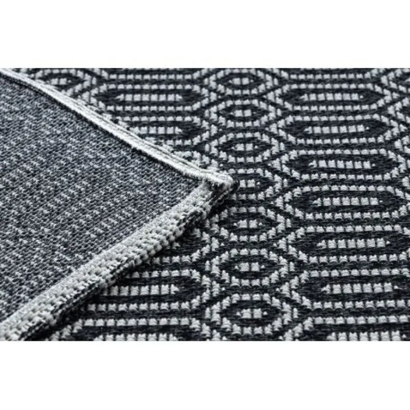 Teppich CASA ÖKO SISAL Boho Augen 22075 schwarz / grau