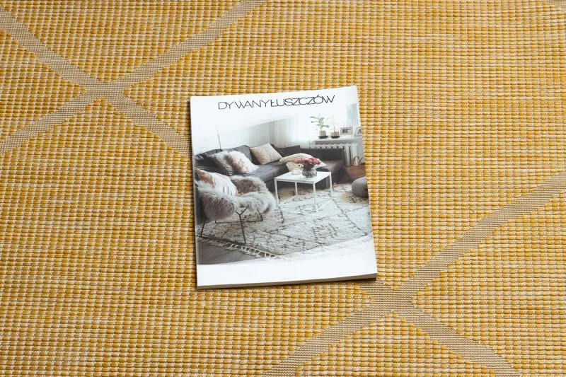 Teppich SISAL PATIO 3075 flach gewebt gelb / beige