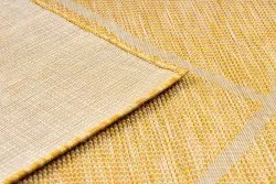 Teppich SISAL PATIO 3075 flach gewebt gelb / beige
