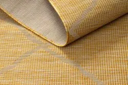 Teppich SISAL PATIO 3075 flach gewebt gelb / beige