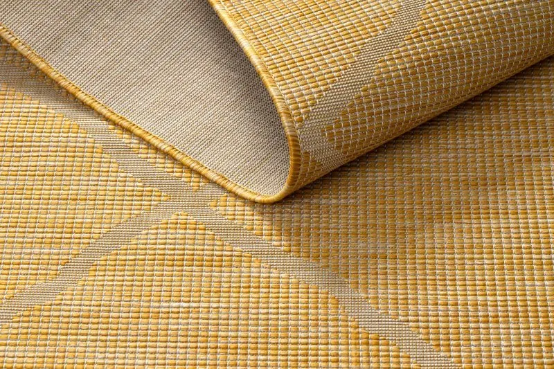 Teppich SISAL PATIO 3075 flach gewebt gelb / beige