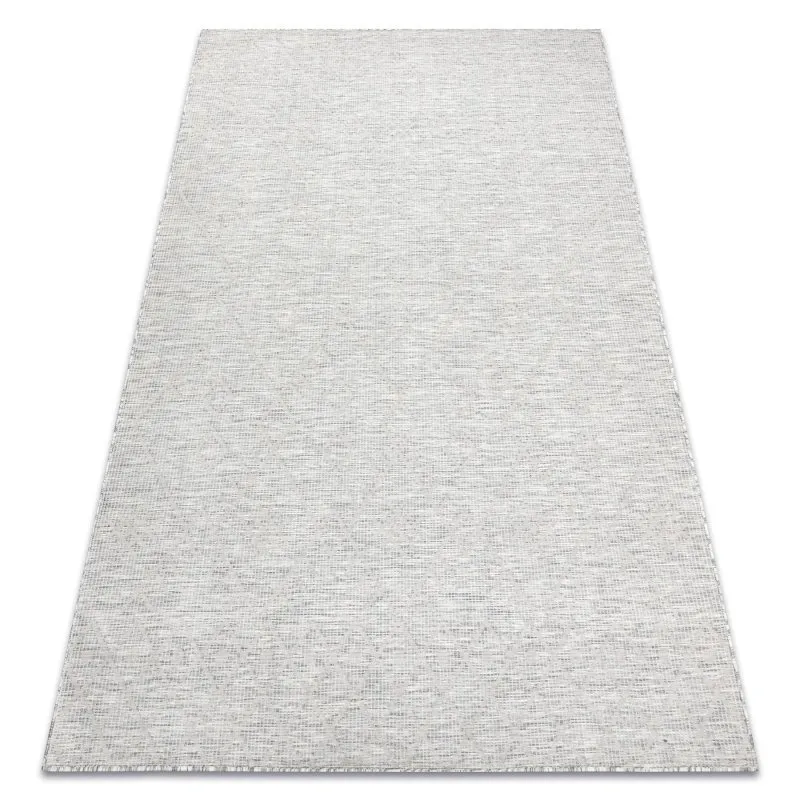 Teppich SISAL PATIO 3077 Diamanten flach gewebt grau / beige