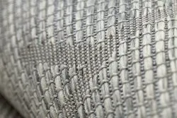 Teppich SISAL PATIO 3077 Diamanten flach gewebt grau / beige