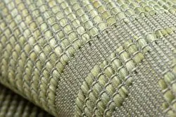 Teppich SISAL PATIO 3045 Blätter flach gewebt grün / beige