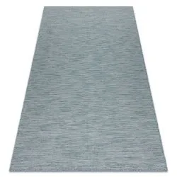 Teppich SISAL PATIO Marokkanisches Spalier flach gewebt - wasserblau