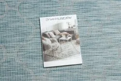 Teppich SISAL PATIO 3069 Marokkanisches Spalier flach gewebt - wasserblau